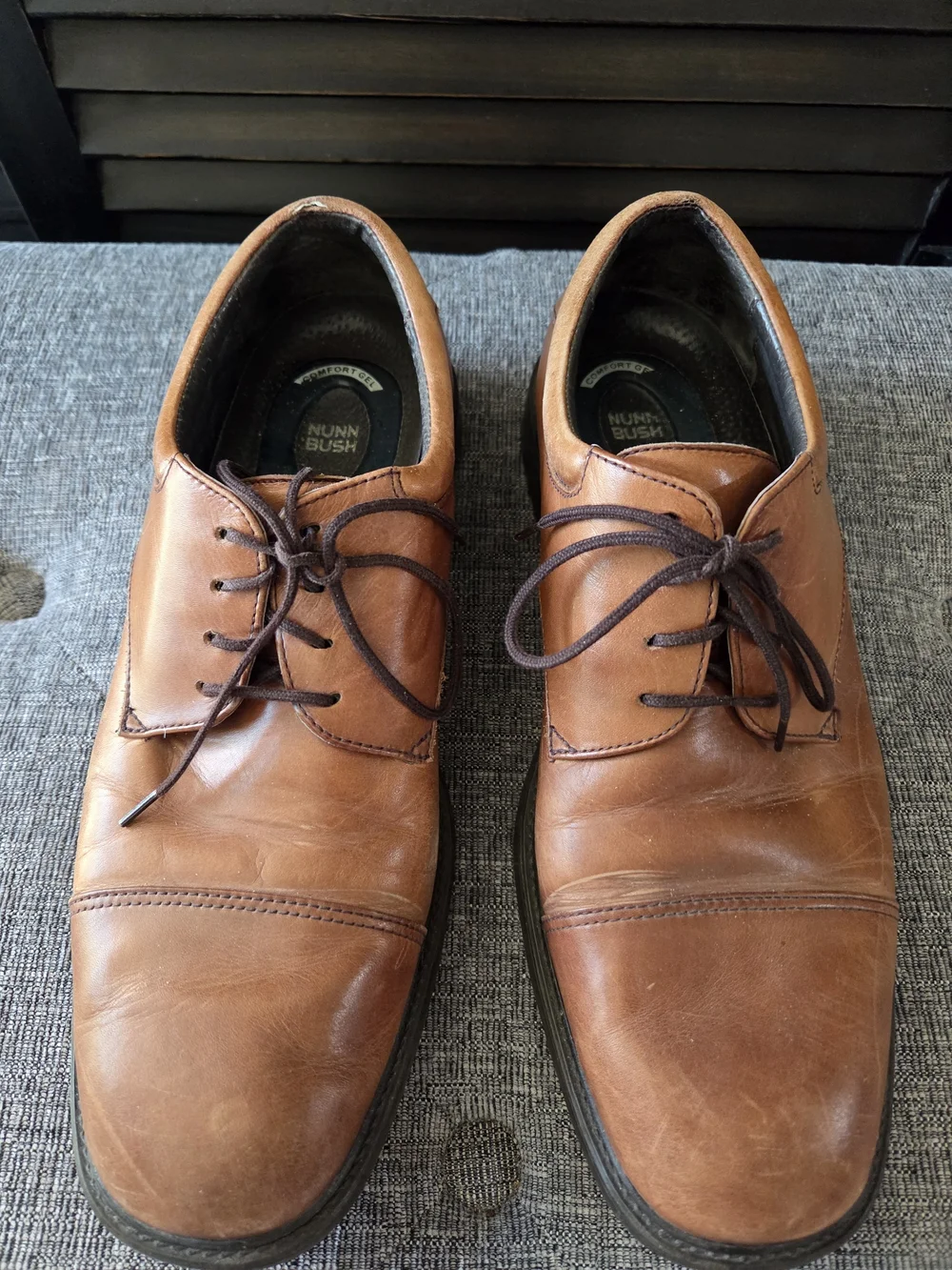 NUNN BUSH Mens Maxwell Dress Cap Toe Oxford Brown/Tan Shoes Size 10M